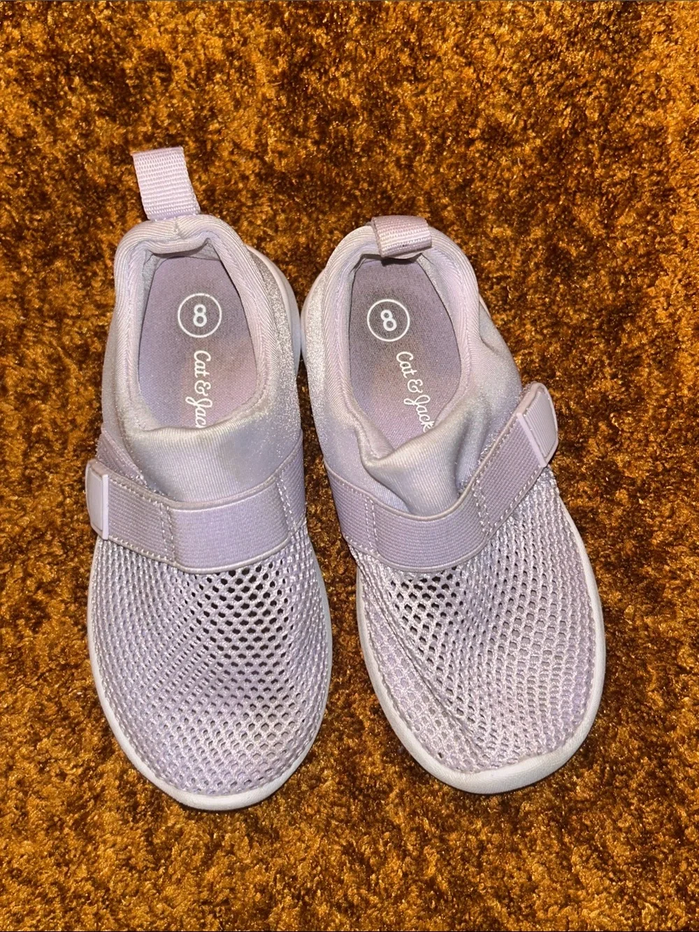 Cat & Jack Lilac Mesh Hook-and-Loop Slip-On Sneakers for Kids